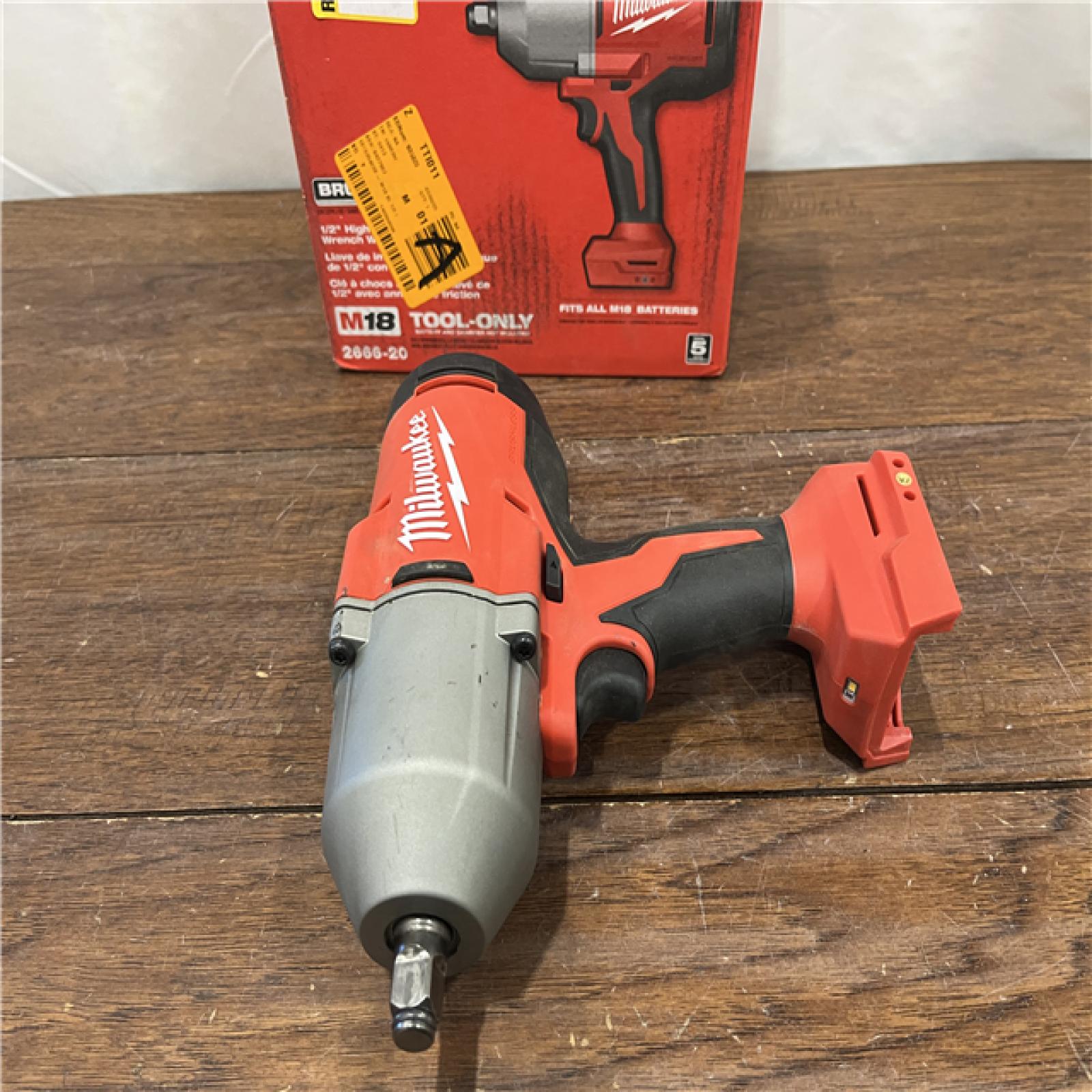 AS-ISMilwaukee 2666-20 M18 18-Volt Lithium-Ion Brushless 1/2 in. High Torque Impact Wrench with Friction Ring (Tool-Only)