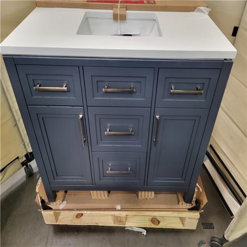 CALIFORNIA AS-IS MAYFIELD 42IN. GREYISH BLUE BATHROOM VANITY