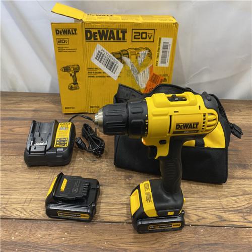 AS IS 20V MAX Cordless 1/2 in. Drill/Driver, (2) 20V 1.3Ah Batteries, Charger and Bag