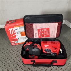 Houston Location - As-Is Milwaukee M12 12-Volt Lithium-Ion Cordless Palm Nailer Kit with One 1.5Ah Battery, Charger and Tool Bag - Appears IN GOOD Condition