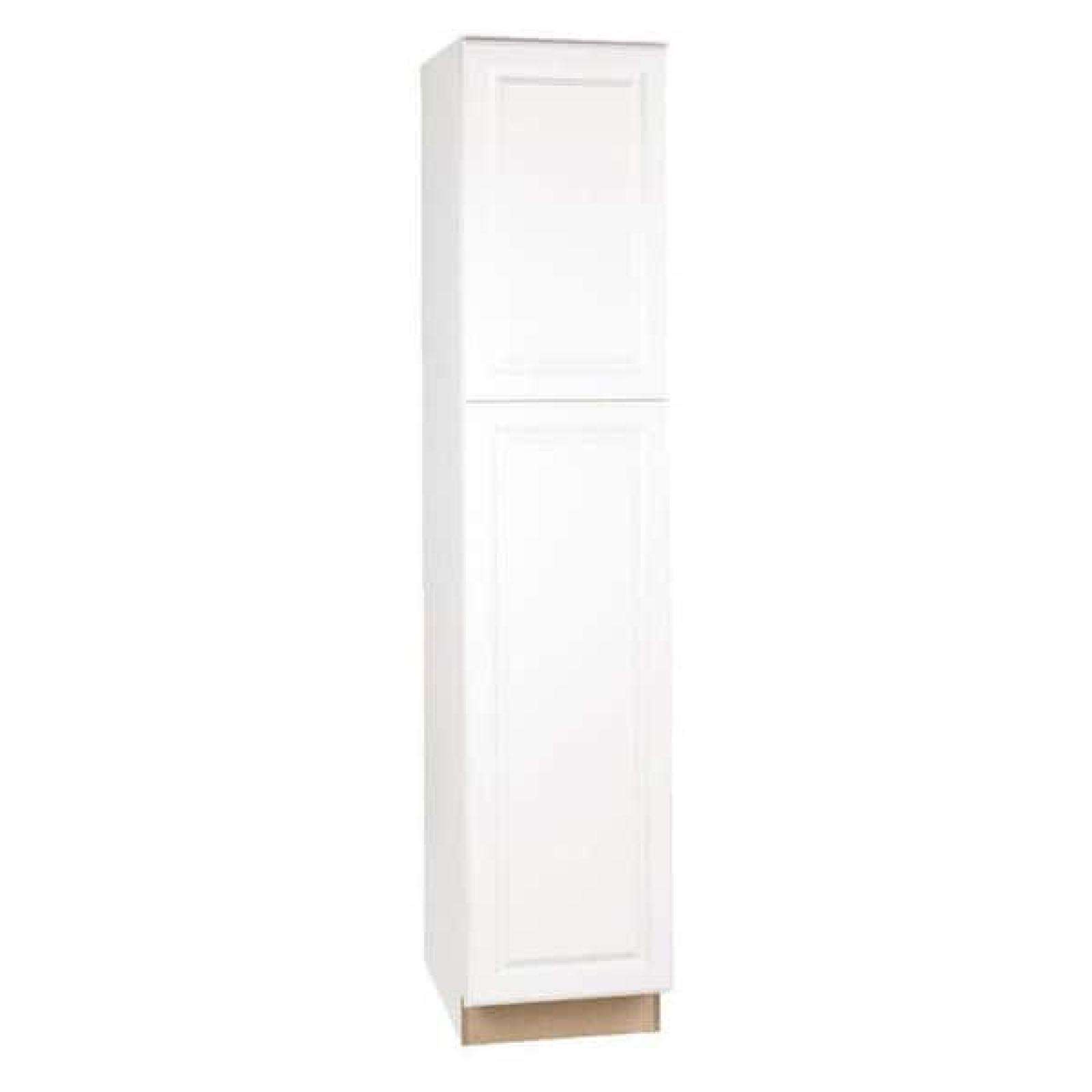 Phoenix Location Hampton Bay Hampton 18 in. W x 24 in. D x 84 in. H Assembled Pantry Kitchen Cabinet in Satin White