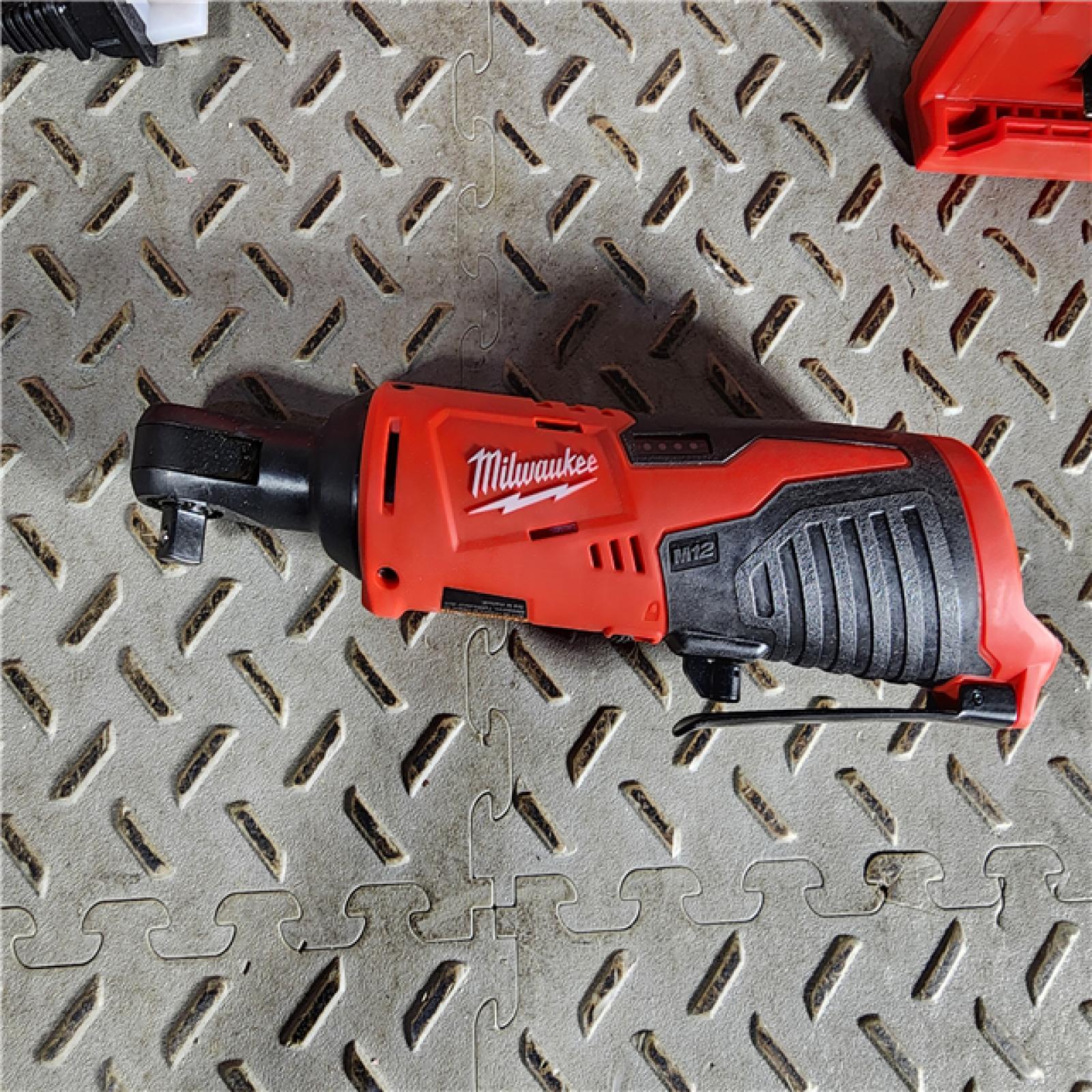 HOUSTON LOCATION - AS-IS M12/M18 12/18V Lithium-Ion Cordless 3/8 in. Ratchet and 1/2 in. High Torque Impact Wrench with Friction Ring Combo Kit