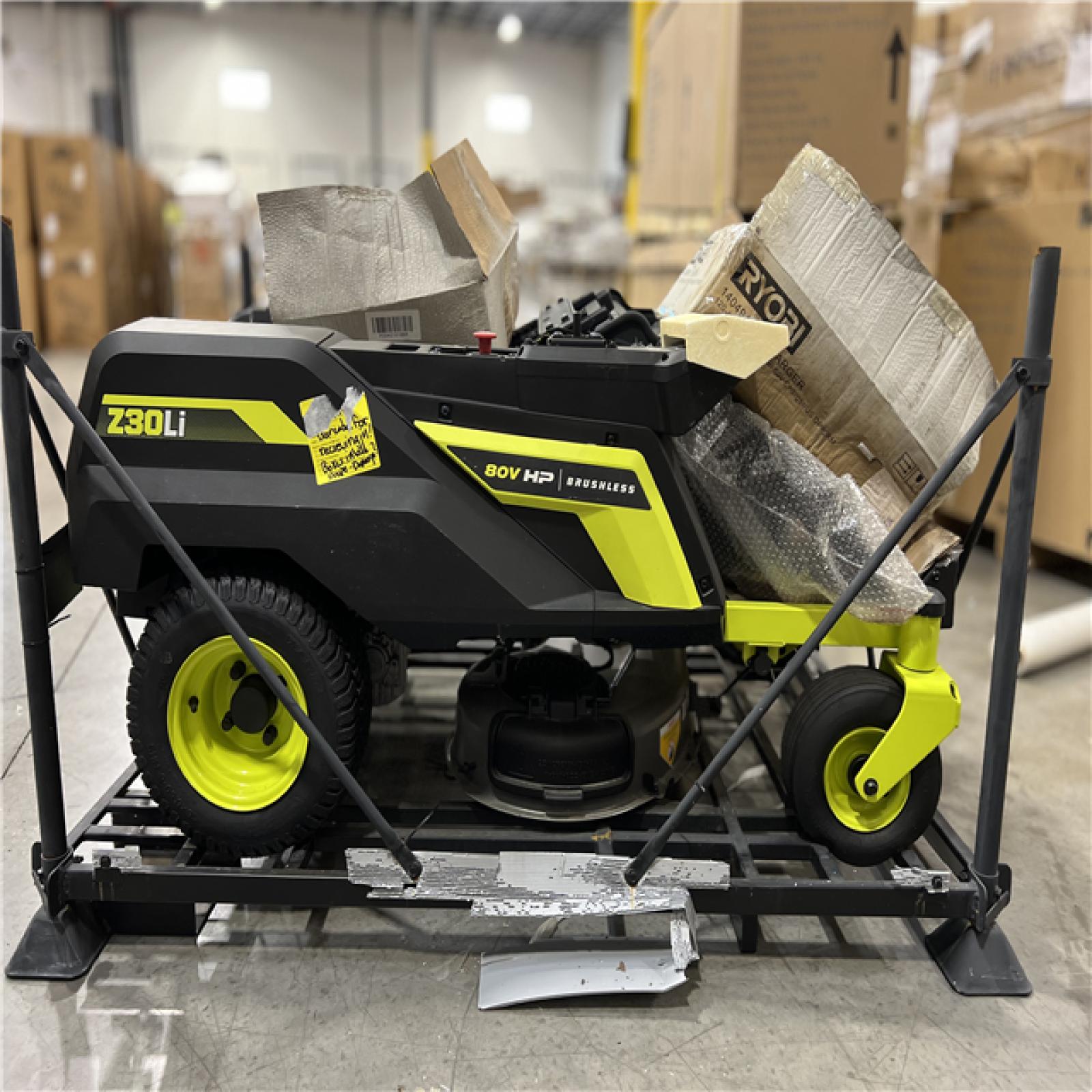 DALLAS LOCATION - RYOBI 80V 30 LITHIUM ELECTRIC ZERO TURN RIDING MOWER