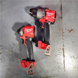 HOUSTON LOCATION - AS-IS (APPEARS LIKE NEW) Milwaukee M18 FUEL Cordless Brushless 2 Tool Hammer Drill and Impact Driver Kit 18 Volt 5 Amps