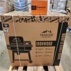 Phoenix Location Sealed Traeger Ironwood Wi-Fi Pellet Grill and Smoker in Black with Grill Cover