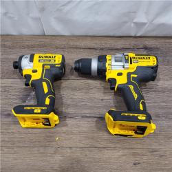 AS-IS 20V MAX Cordless Brushless Hammer Drill/Driver 2 Tool Combo Kit with FLEXVOLT ADVANTAGE