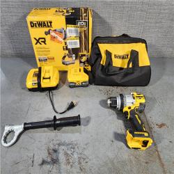 HOUSTON LOCATION - AS-IS DEWALT 20V XR Lithium-Ion Cordless Hammer Drill Kit with 8.0 Ah Battery, Charger and Kit Bag