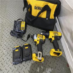 Houston location AS-IS DeWALTÂ® 20V MAX Cordless Drill Driver/Impact Driver Combo Kit 1.3 Ah Lithium Ion