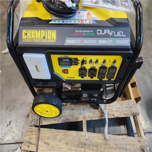 California AS-IS Champion Power Equipment 10625 7650 Watts Gas & Propane Powered Dual-Fuel Portable Generator with CO Shield Technology