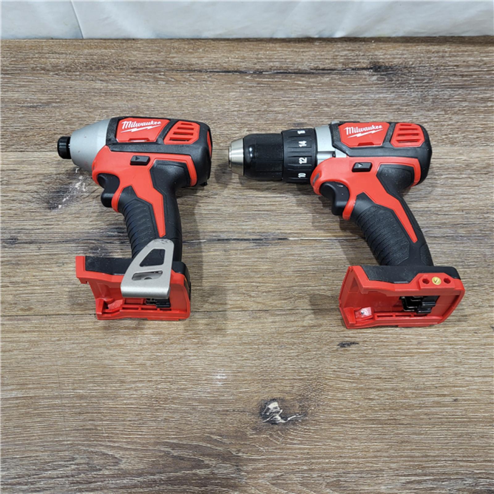 AS-IS Milwaukee M18 18V Cordless Brushed 2 Tool Drill/Driver and Impact Driver Kit