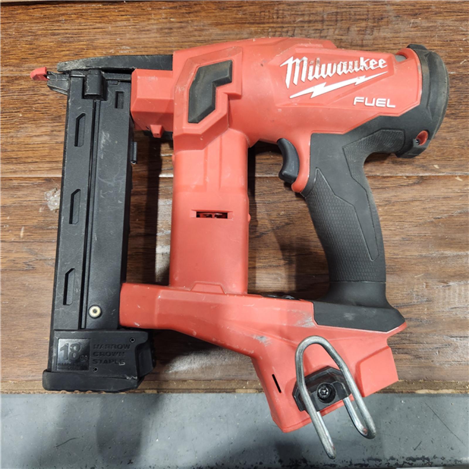 AS-IS M18 FUEL 18-Volt Lithium-Ion Brushless Cordless 18-Gauge 1/4 in. Narrow Crown Stapler (Tool-Only)