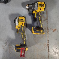 HOUSTON LOCATION - AS-IS DEWALT 20V MAX XR Cordless Drill/Driver, ATOMIC Impact Driver 2 Tool Combo Kit, (2) Batteries, Charger, and Bag