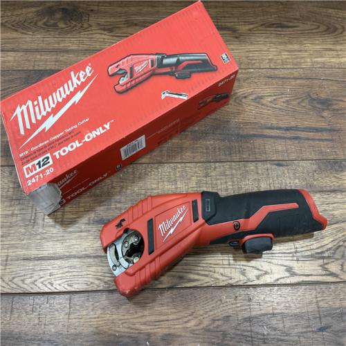 AS-IS MILWAUKEE M12 12V Lithium-Ion Cordless Copper Tubing Cutter (Tool-Only)