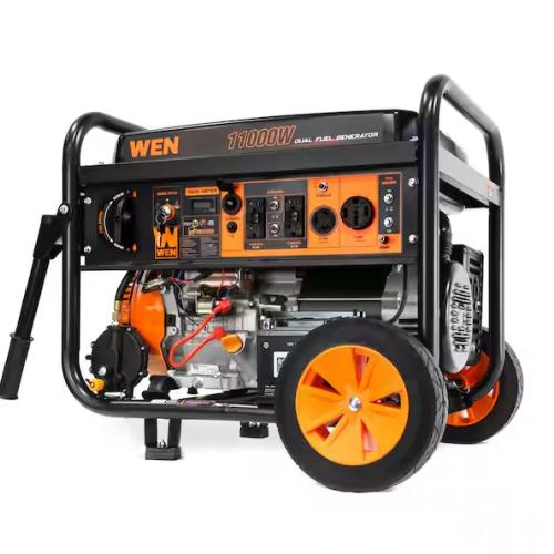 DALLAS LOCATION - WEN 11000/8300-Watt 120V/240V Dual Fuel Transfer-Switch Ready Electric Start Portable Generator w Wheel Kit and CO Watchdog