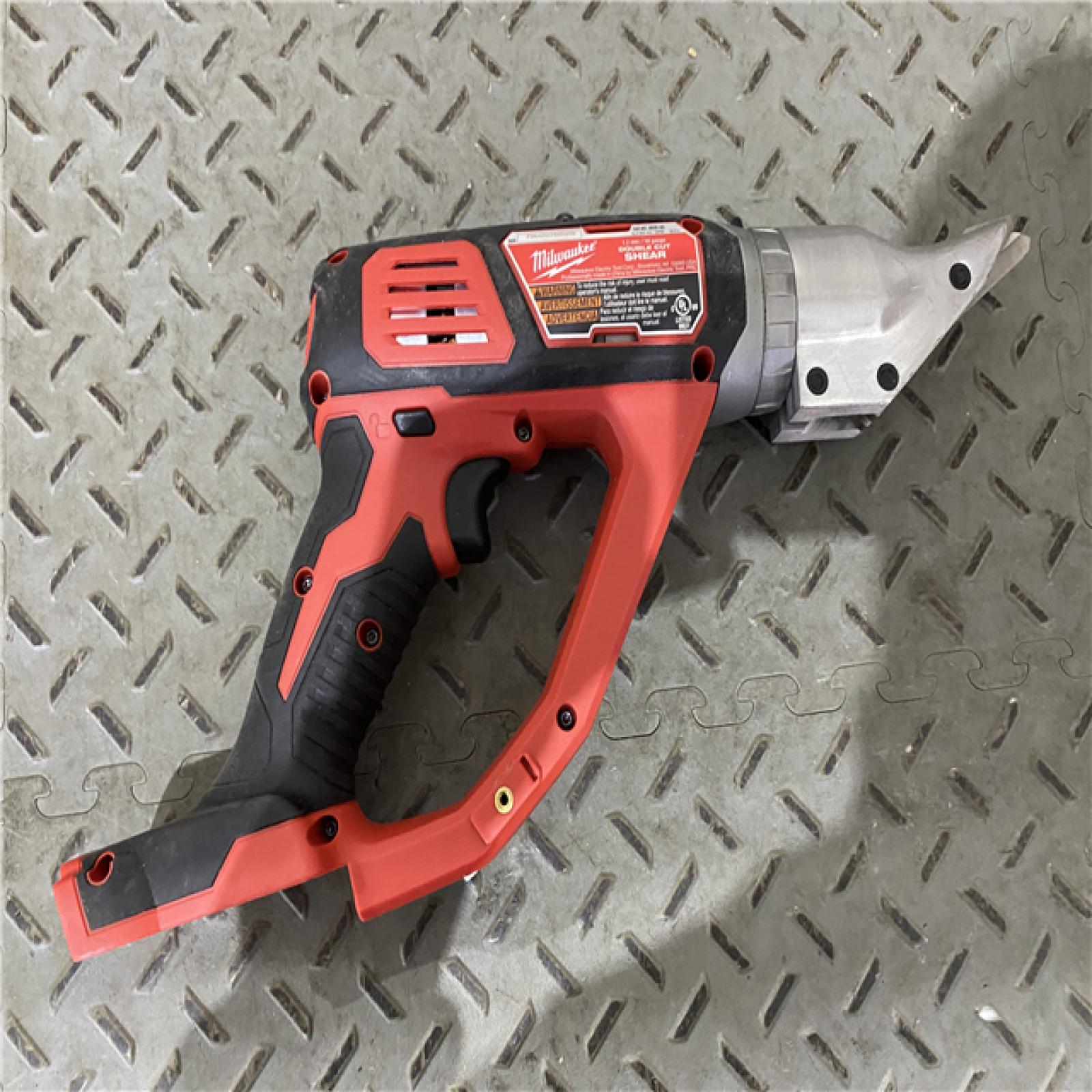 Houston location AS-IS Milwaukee M18 18-volt Lithium-ion Cordless 18-gauge Double Cut Metal Shear  Bare Tool