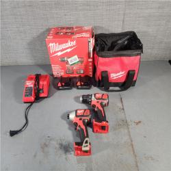 HOUSTON LOCATION - AS-IS Milwaukee M18 Brushed Cordless (2-Tool) Drill/Driver and Impact Driver Kit