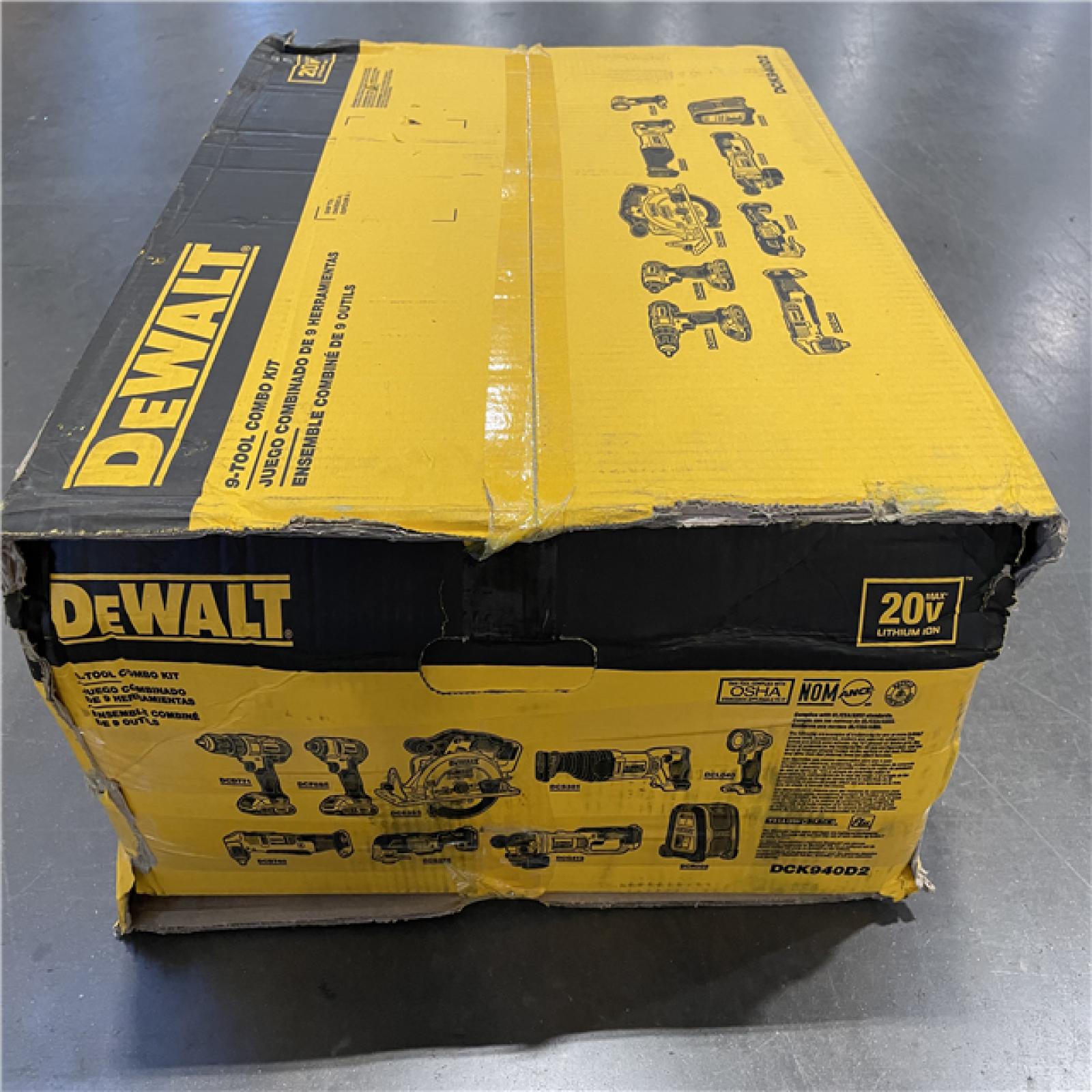 DALLAS LOCATION - DEWALT 20V MAX Cordless 9 Tool Combo Kit with (2) 20V 2.0Ah Batteries and Charger