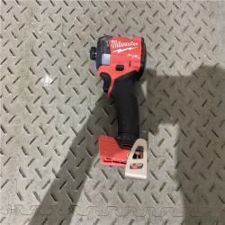 Houston location AS-IS Milwaukee 2953-20 18V Lithium-Ion Brushless Cordless 1/4   Hex Impact Driver Bare Tool  Red