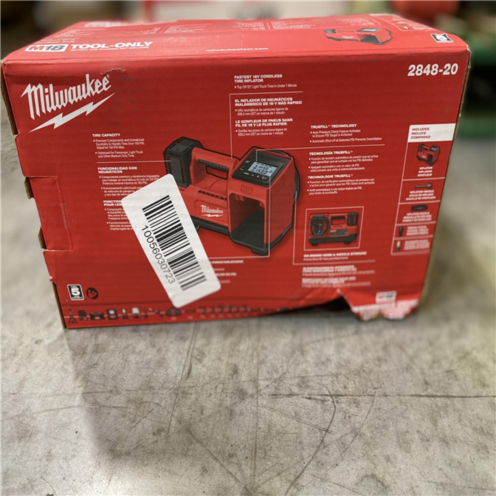 NEW!- Milwaukee M18 18-Volt Lithium-Ion Cordless Electric Portable Inflator (Tool-Only)