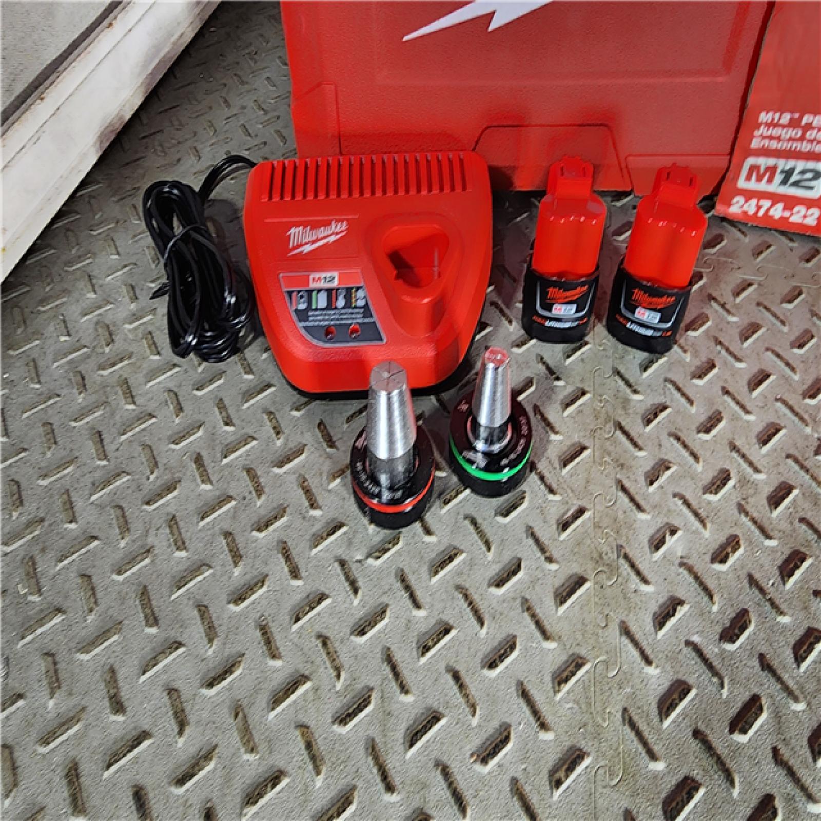 HOUSTON LOCATION - AS-IS M12 12-Volt Lithium-Ion Cordless PEX Expansion Tool Kit with (2) 1.5 Ah Batteries, (3) Expansion Heads and Hard Case