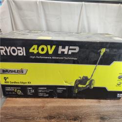 NEW! RYOBI 40V HP Brushless 9 in. Cordless Edger with 4.0 Ah Battery and Charger