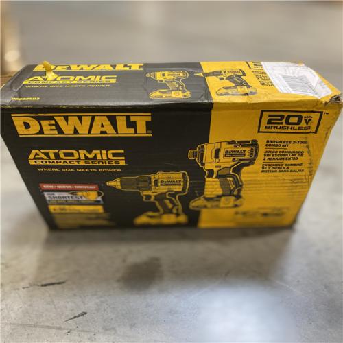 NEW! - DEWALT ATOMIC 20-Volt MAX Lithium-Ion Cordless Combo Kit (2-Tool) with (2) 2.0Ah Batteries, Charger and Bag
