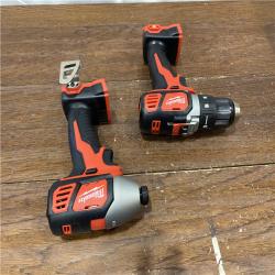 AS-ISMilwaukee M18 18V Cordless Brushed 2 Tool Drill/Driver and Impact Driver Kit