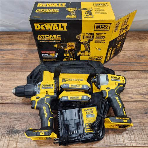 AS-IS DeWalt 20V MAX Atomic 20 V Cordless Brushless 2 Tool Combo Kit