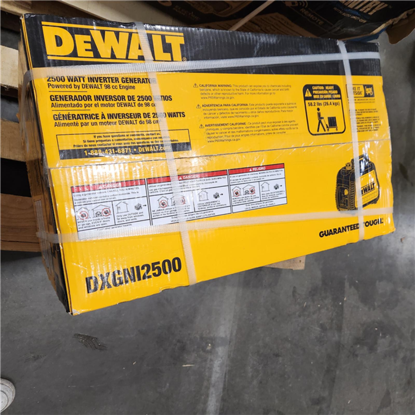 Dallas Location - NEW- DEWALT 2500w Gasoline Inverter Generator