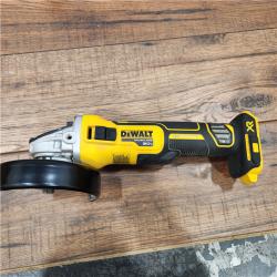 AS-IS DeWalt 20V MAX XR Cordless Brushless 4.5 in. Slide Switch Small Angle Grinder with Kickback Brake (Tool Only)