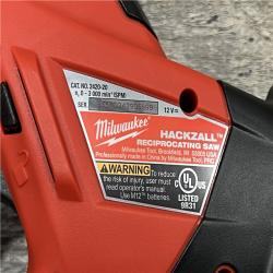 AS-IS MILWAUKEE M12 12V Lithium-Ion Cordless Combo Kit (5-Tool) with Two 1.5Ah Batteries, Charger & Tool Bag