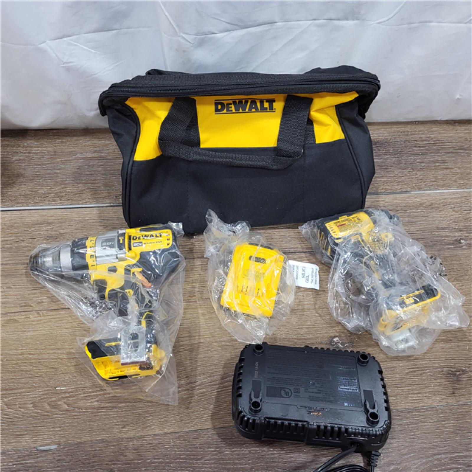 AS-IS 20V MAX Cordless Brushless Hammer Drill/Driver 2 Tool Combo Kit with FLEXVOLT ADVANTAGE