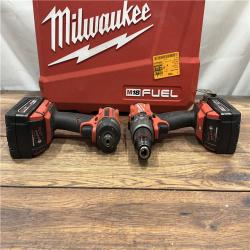 AS-IS Milwaukee M18 FUEL 18V Lithium-Ion Brushless Cordless Hammer Drill and Impact Driver Combo Kit (2-Tool) with 2 Batteries