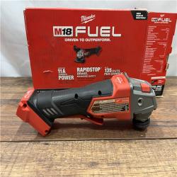 AS IS Milwaukee 2880-20 M18 FUEL 18-Volt Lithium-Ion Brushless Cordless 4-1/2 in./5 in. Grinder W/Paddle Switch (Tool-Only)