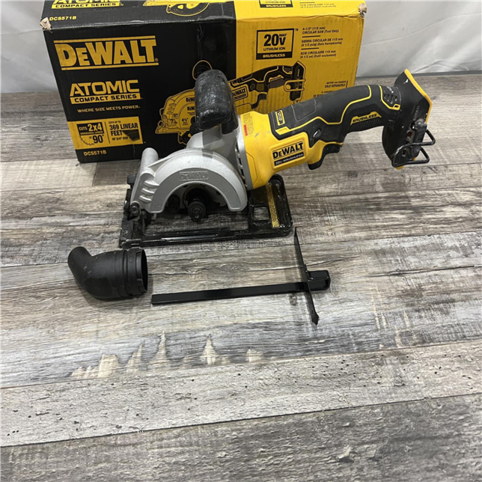 AS-IS DEWALT ATOMIC 20V MAX Cordless Brushless 4-1/2 in. Circular Saw (Tool Only)