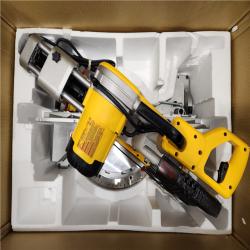 AS-IS DEWALT 15 Amp Corded 12 in. Double Bevel Sliding Compound Miter Saw