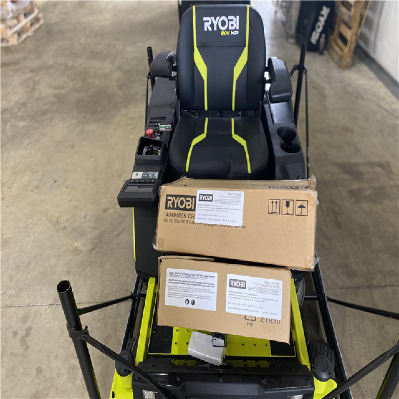 Houston Location - AS-IS Ryobi 80V Brushless Electric Zero Turn Riding Mower