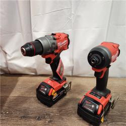 AS-IS Milwaukee M18 FUEL 18V Lithium-Ion Brushless Cordless Hammer Drill and Impact Driver Combo Kit (2-Tool) with 2 Batteries