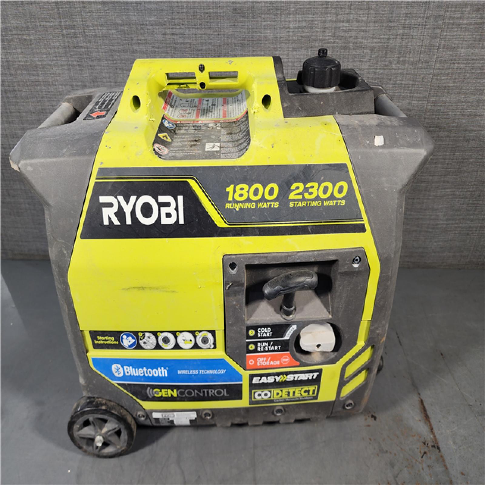 HOUSTON LOCATION - AS-IS 2,300-Watt Recoil Start Bluetooth Super Quiet Gasoline Powered Digital Inverter Generator with CO Shutdown Sensor