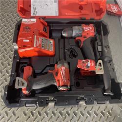 Houston location AS-IS MILWAUKEE M18 FUEL 18V Lithium-Ion Brushless Cordless Hammer Drill and Impact Driver Combo Kit (2-Tool) ONLY CHANGER