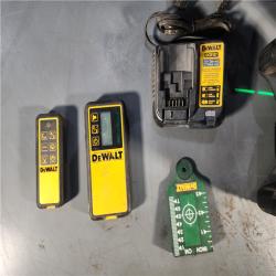 HOUSTON LOCATION - AS-IS DEWALT 20-Volt MAX Lithium-Ion 250 Ft. Gree Self-Leveling Rotary Laser Level with Battery 2Ah, Charger, & TSTAK Case