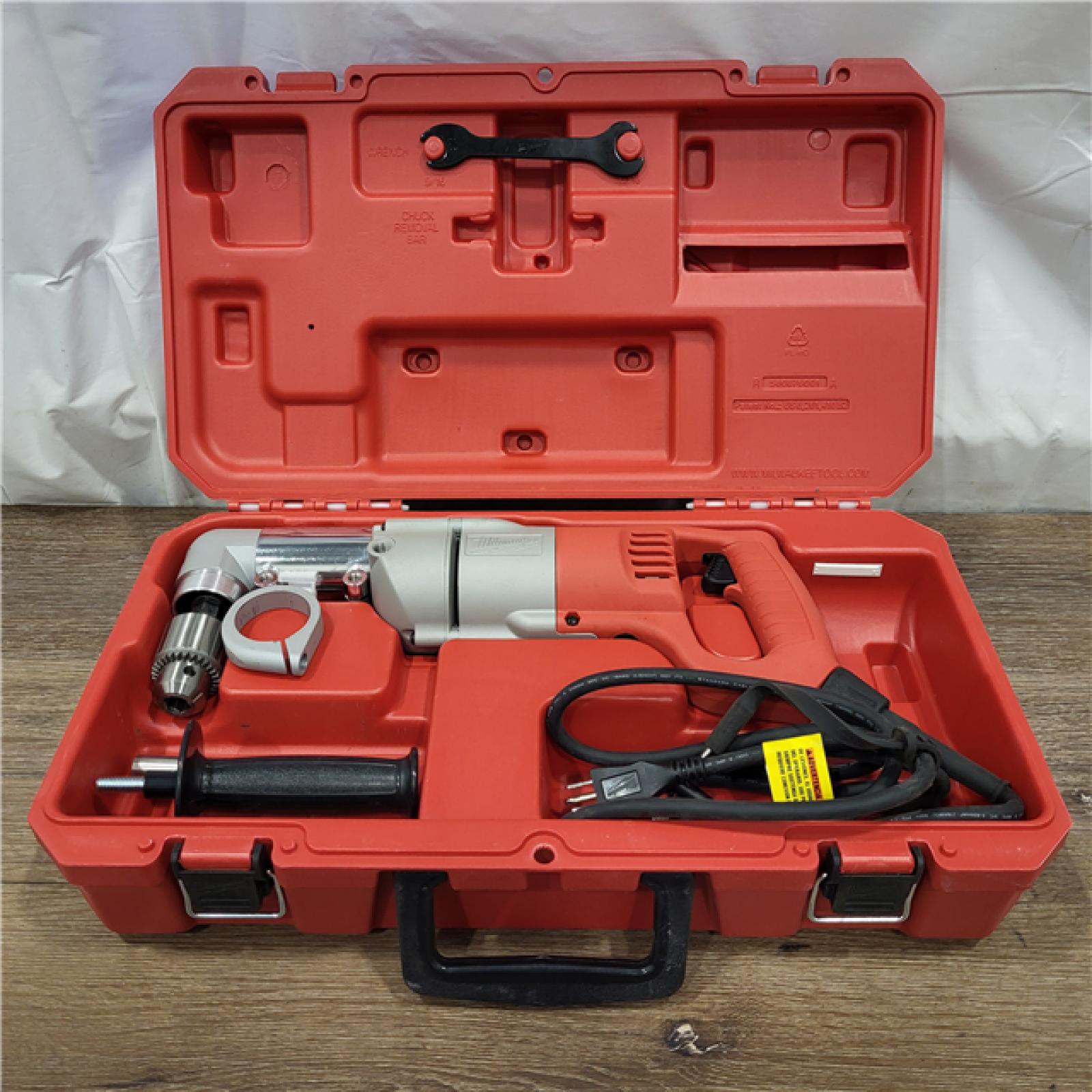 AS-IS Milwaukee 7 Amp Corded 1/2 in. Corded Right-Angle Drill Kit with Hard Case