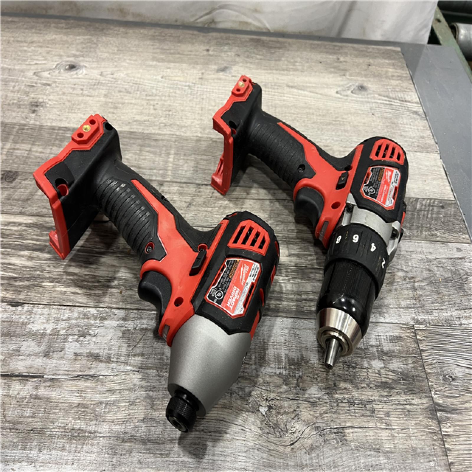 AS-IS Milwaukee M18 18V Cordless Brushed 2 Tool Drill/Driver and Impact Driver Kit