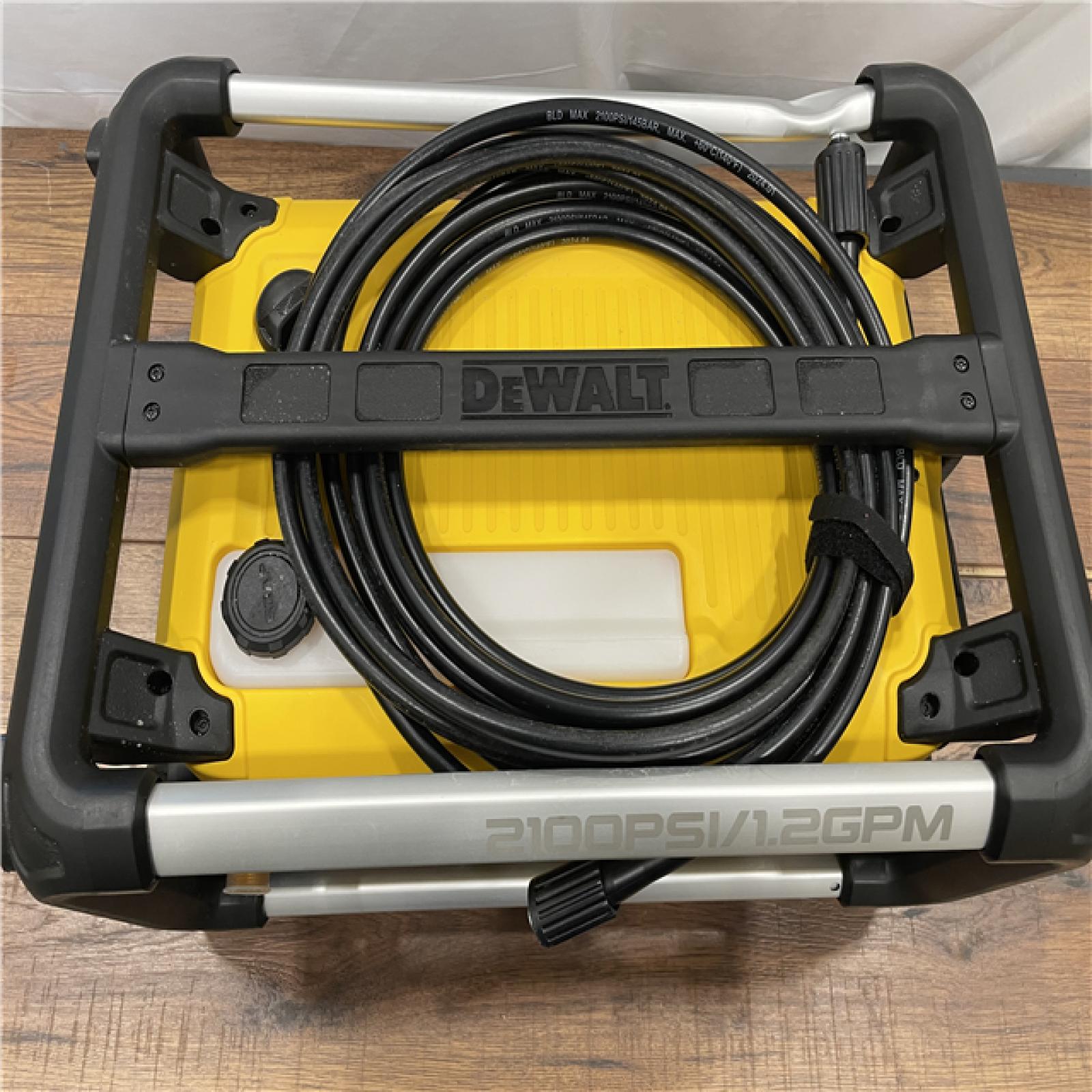 AS-IS DEWALT 2100 PSI 1.2 GPM 13 Amp Cold Water Electric Pressure Washer with Internal Equipment Storage