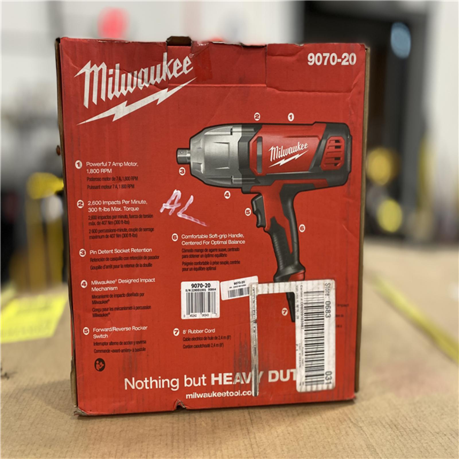 NEW! - Milwaukee 1/2 in. Impact Wrench with Rocker Switch and Detent Pin Socket Retention