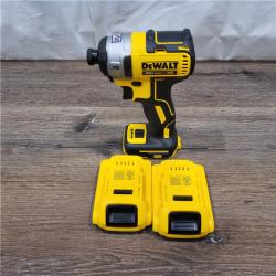 NEW! Dewalt 20-Volt MAX Lithium-Ion Cordless Brushless 1/4 in. 3-Speed Impact Driver with (2) Batteries 2.0Ah, Charger and Hard Case