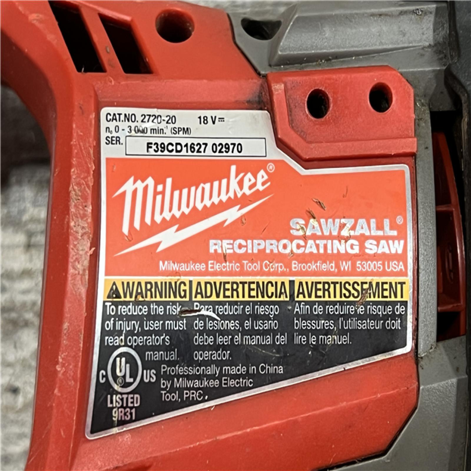 AS-IS Milwaukee M18 FUEL 18-Volt Lithium-Ion Brushless Cordless SAWZALL Reciprocating Saw (Tool-Only)