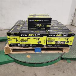 Dallas Location - NEW- RYOBI 40V HP Brushless EZClean 600 PSI 0.7 GPM Cordless Battery Cold Water Power Cleaner with 2.0 Ah Battery and Charger(Lot Of 14) Of