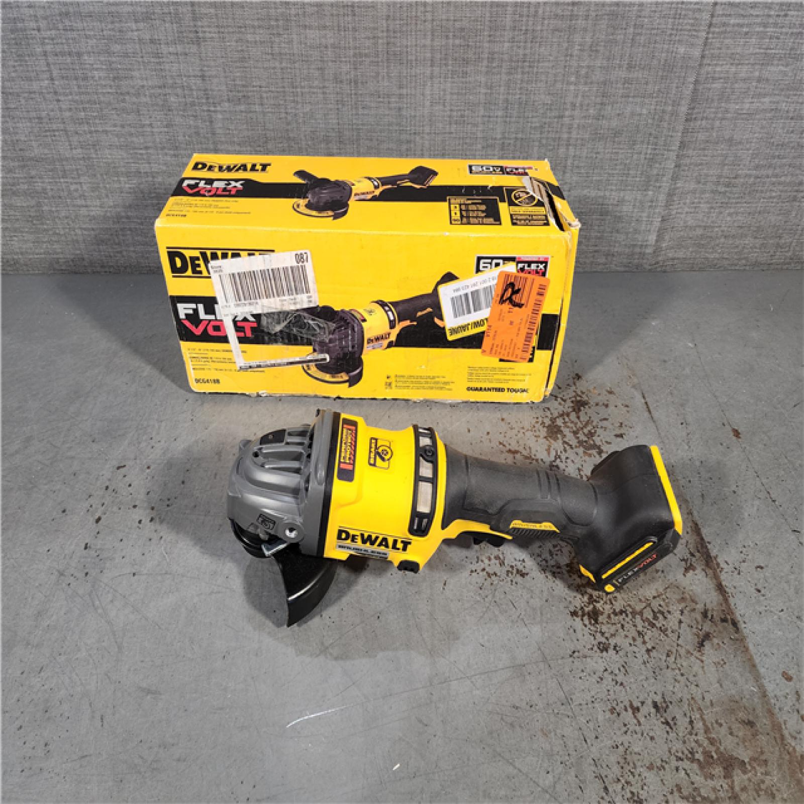 HOUSTON LOCATION - AS-IS DEWALT FLEXVOLT 60V MAX Cordless Brushless 4.5 in. to 6 in. Small Angle Grinder with Kickback Brake (Tool Only)