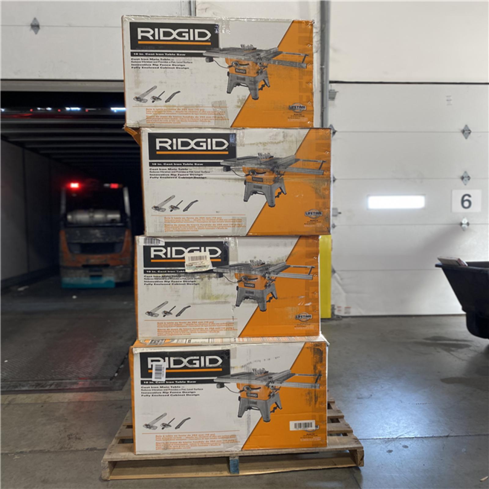 DALLAS LOCATION - RIDGID R4512Click To Copy 13 Amp 10 in. Professional Cast Iron Table Saw Orange PALLET (UNITS 4)